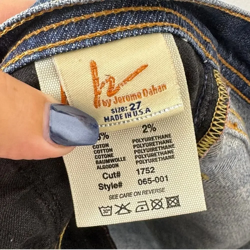 Citizens of Humanity Naomi Low Rise Flare Jeans 27 Blue Distressed Y2K Stretch